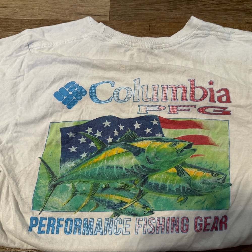 Columbia PFG White Fishing T-Shirt